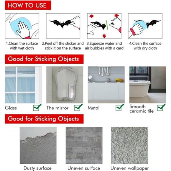 140PCS Halloween Window Clings Decor for Halloween Decorations, Double Side - Picture 5 of 8